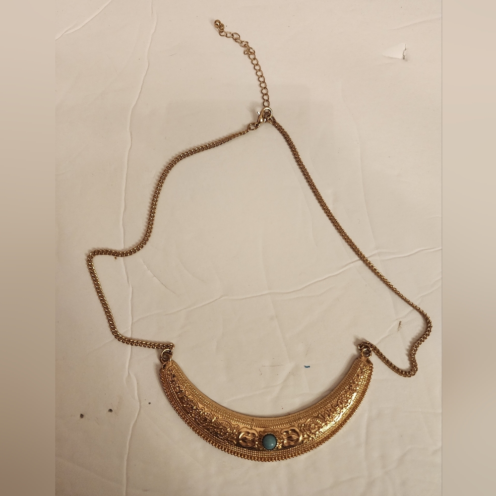 Treska Crescent Moon Statement Necklace - Picture 2 of 3